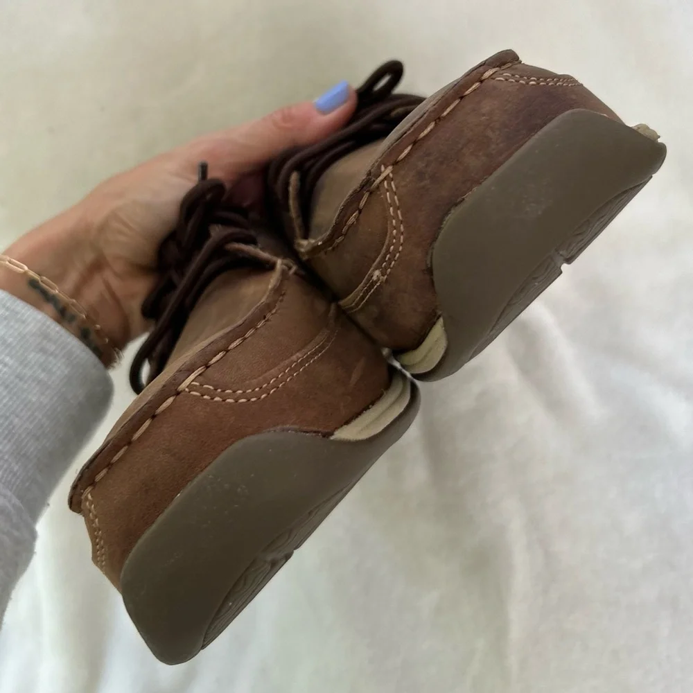 Rockport Works Sailing Club Brown Size 10.5 WIDE Boat Shoes Leather RK6736 NEW